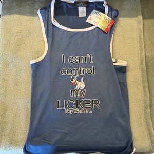 Blue Graphic Tank Top